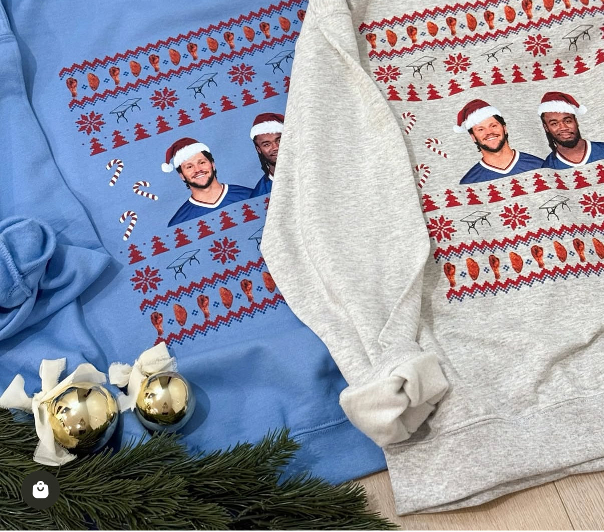 Josh Allen & James Cook Christmas Sweater